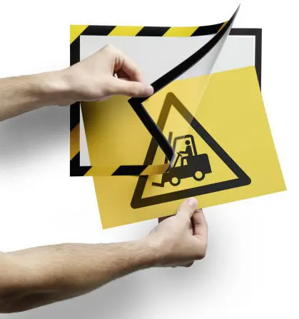 Rámeček Duraframe samolepicí bezpečnostní A4 žluto/černý