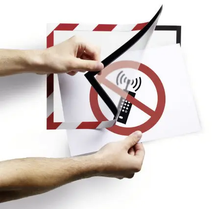 Rámeček Duraframe samolepicí bezpečnostní A4 červeno/bílý