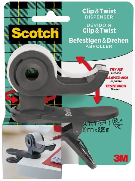 Odvíječ lepicí pásky s klipem