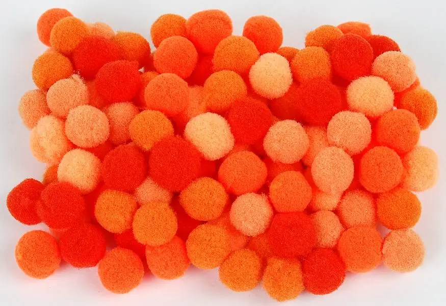 Bambulky akrylové 10 mm 03 oranžové