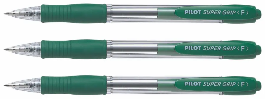 Pero kuličkové Super grip 0,7 mm zelené