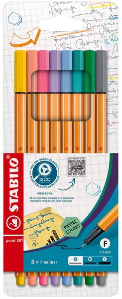 Popisovač Stabilo Point88 pastel sada 8 ks