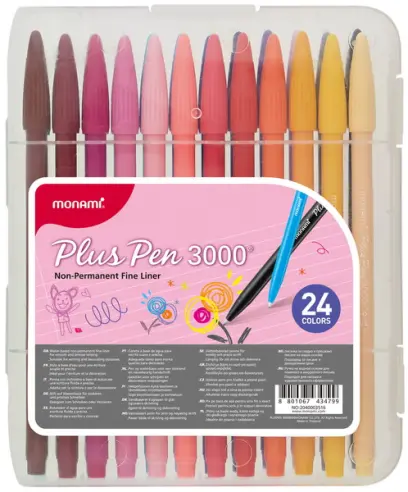Popisovač Monami Plus Pen 3000 0,4 mm sada 24 ks