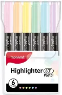 Zvýrazňovač Monami 601 sada 6 ks pastel
