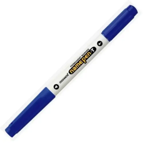 Popisovač nestíratelný Monami oboustranný modrý