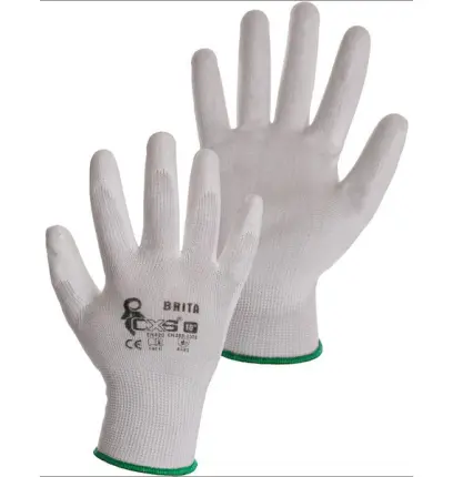 Rukavice pracovní Brita bílé vel.6