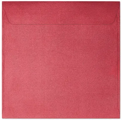Obálka ozdobná 145x145 Pearl červené 10 ks