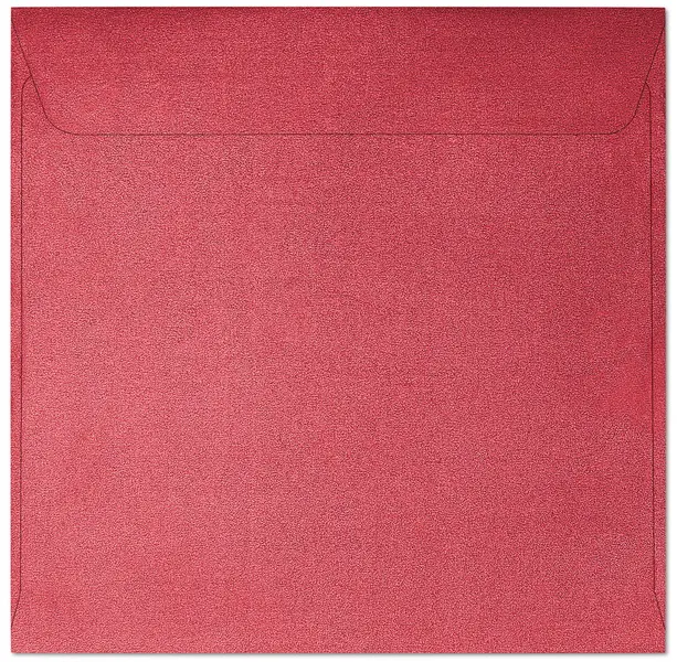 Obálka ozdobná 145x145 Pearl červené 10 ks