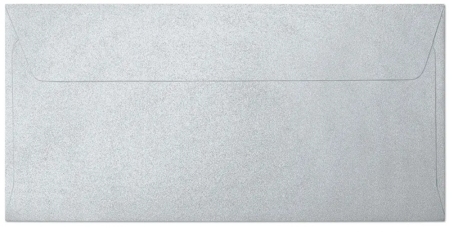 Obálka ozdobná DL Pearl stříbrné 10 ks