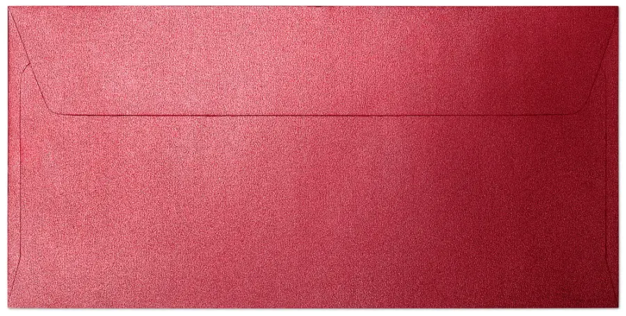 Obálka ozdobná DL Pearl červené 10 ks