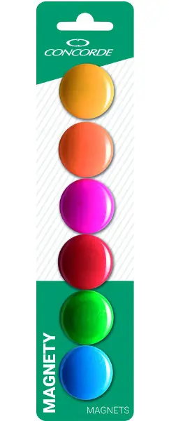 Magnety 30 mm 6 ks barevné