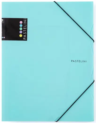 Mapa 3 klopy s gumou A4 PP Pastelini zelená