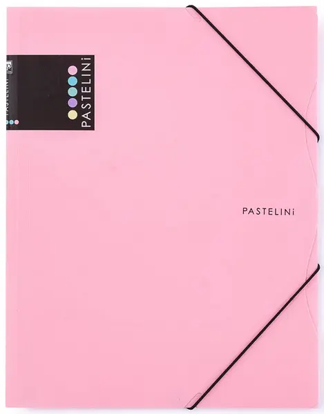 Mapa 3 klopy s gumou A4 PP Pastelini růžová