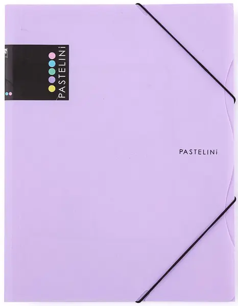 Mapa 3 klopy s gumou A4 PP Pastelini fialová