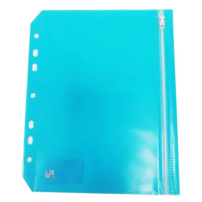 Obálka A5 s eurozávěsem a zipem modrá