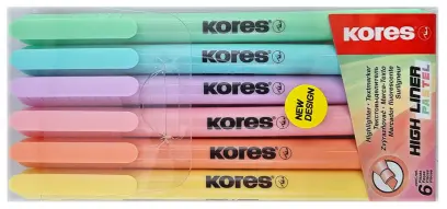 Zvýrazňovač HIGH LINER Pastel sada 6 barev, 0,5-3,5 mm