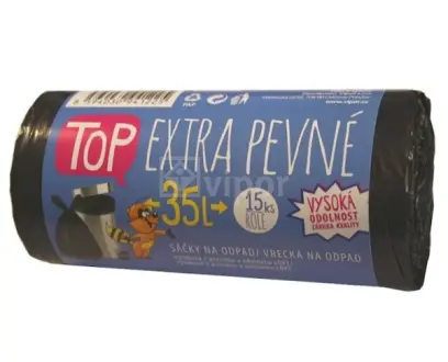 Pytle odpadkové LDPE  35l 25mic 15ks černý