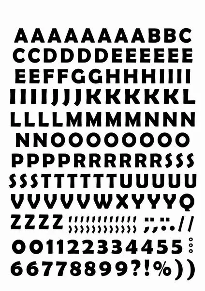 Samolepky papírové ABC