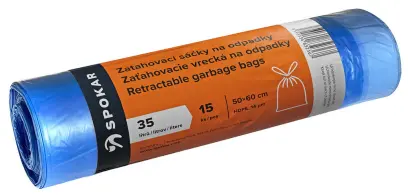 Pytle odpadkové zatahovací SPOKAR 35L, role 15 ks