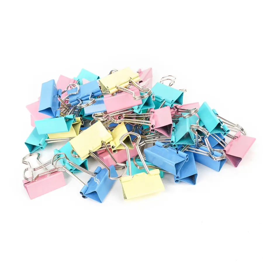 Spony pořadačové 25 mm color 48 ks