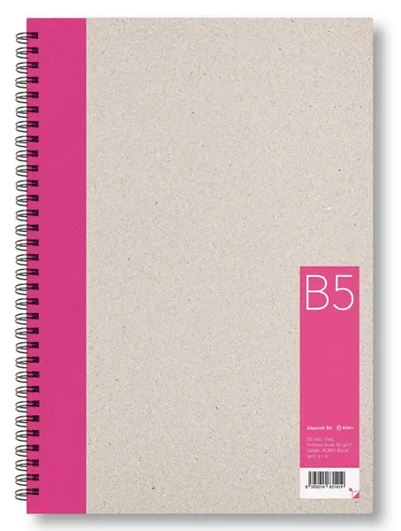 Zápisník B5 čistý růžový