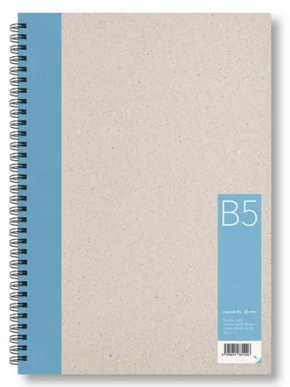 Zápisník B5 čistý světle modrý