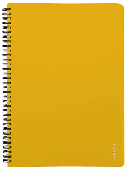 Blok spirálový VERDE A4 hořčicový