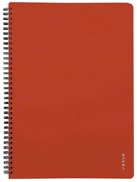 Blok spirálový VERDE A4 cihlový