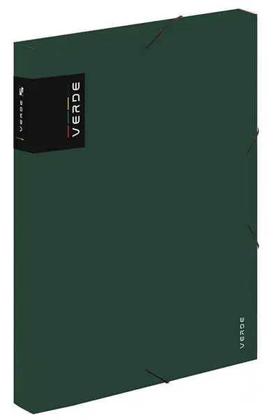 Box na spisy s gumou VERDE zelený