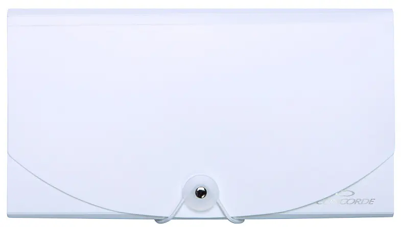 Organizér na dokumenty DL Concorde s gumou 13 kapes bílý