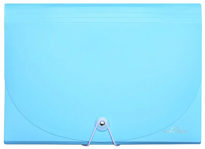 Organizér na dokumenty A4 Concorde s gumou 7 kapes pastelově modrý