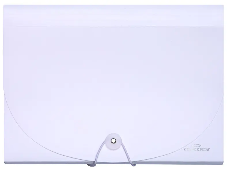 Organizér na dokumenty A4 Concorde s gumou 7 kapes bílý