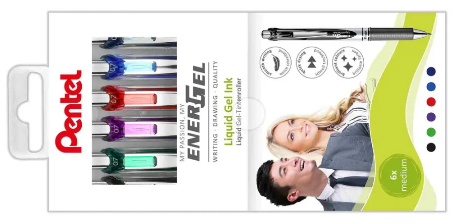 Pero gelové EnerGel BL77 sada 6ks