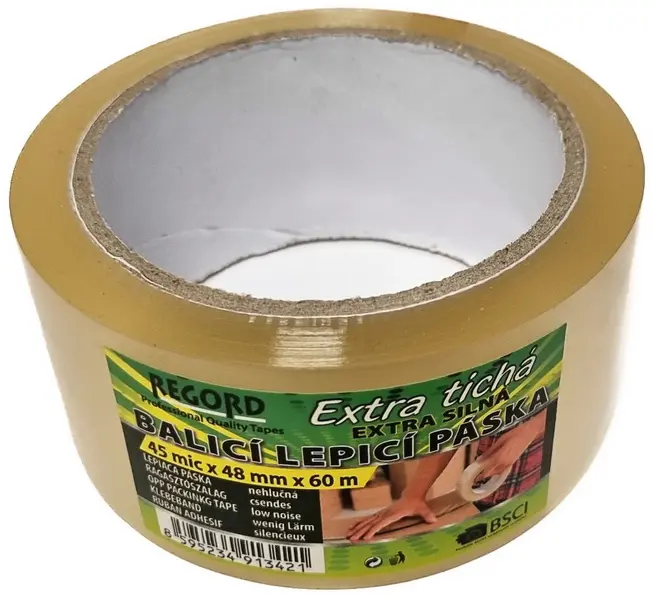 Páska lepicí 48 mm x 60 m nehlučná transparentní