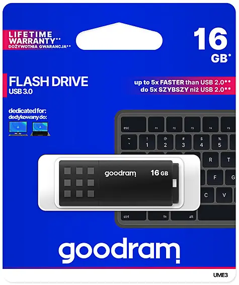Flash disk 16 GB Goodram USB 3.0 s krytkou