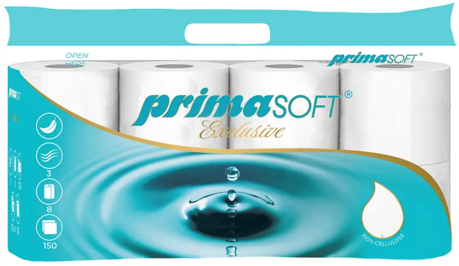 Papír toaletní Primasoft třívrstvý bílý 150 útržků 8 ks