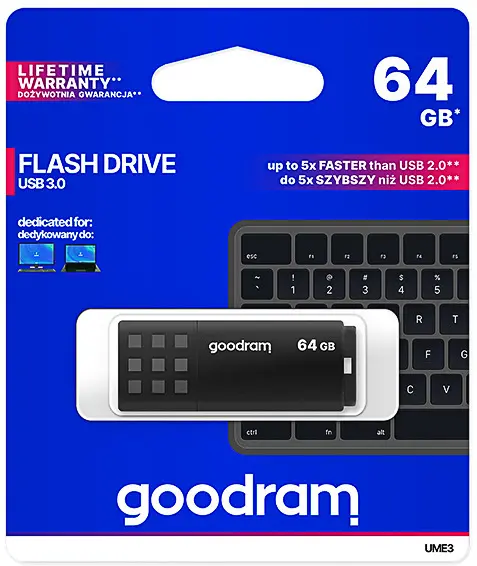 Flash disk 64 GB Goodram USB 3.0 s krytkou