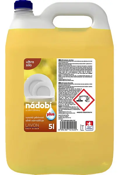 Prostředek na nádobí Lavon lemon Plus 5 l