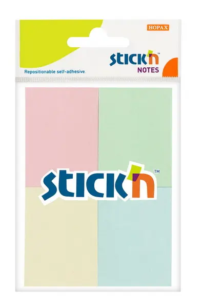 Blok samolepicí 38x51mm 4 x 50 lístků pastel mix