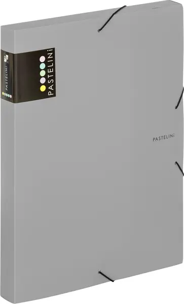 Box na spisy s gumou PASTELINI šedý