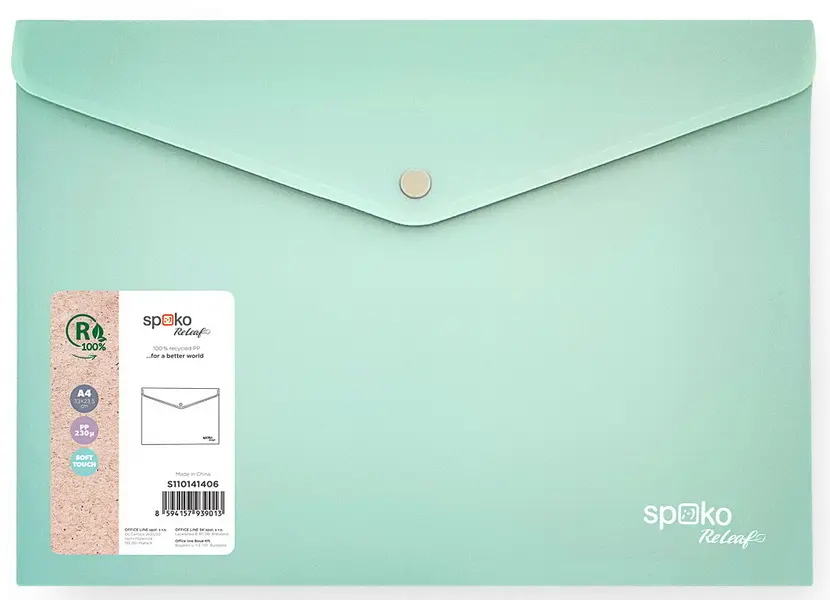 Obálka A4 s drukem ReLeaf PP SoftTouch zelená
