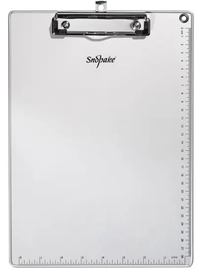 Desky na dokumenty s klipem SNOPAKE, PP A4, kovová A4, stříbrná