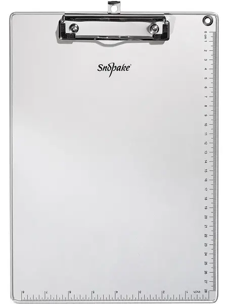 Desky na dokumenty s klipem SNOPAKE, PP A4, kovová A4, stříbrná