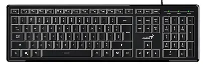 Klávesnice Genius SlimStar 820, CZ/SK slim typ drátová (USB) černá podsvícená