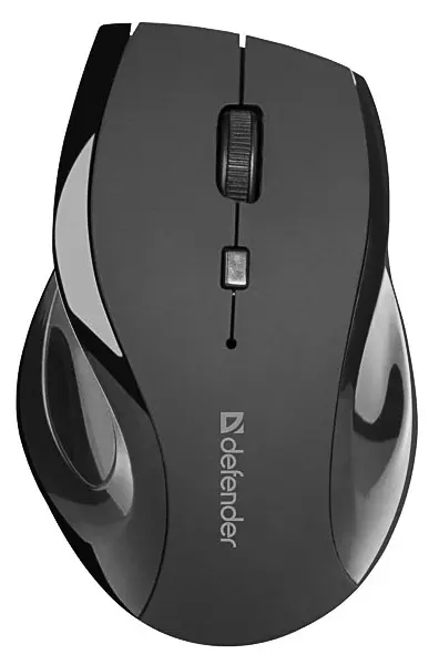 Myš bezdrátová, Defender Accura MM-295, černá, optická, 1600DPI