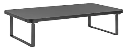 Podstavec pod monitor, prostor pro klávesnici, rychlá montáž, černý, ocel, dřevotříska, 20 kg nosnos