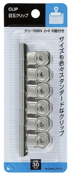Klipy kovové KOKUYO 16BN 30 mm 6ks