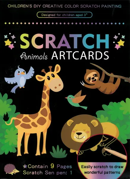 Obrázek škrabací Mark 9 ks 03 safari