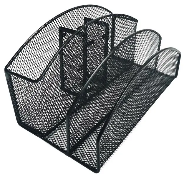 Kovový organizér CONCORDE, 5 přihrádek, 12,5 x 22 x 12,8 cm, černý