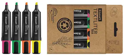 Zvýrazňovač Luxor Eco sada 4 ks